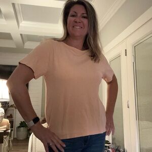 Athleta Peach Short Sleeve Tee